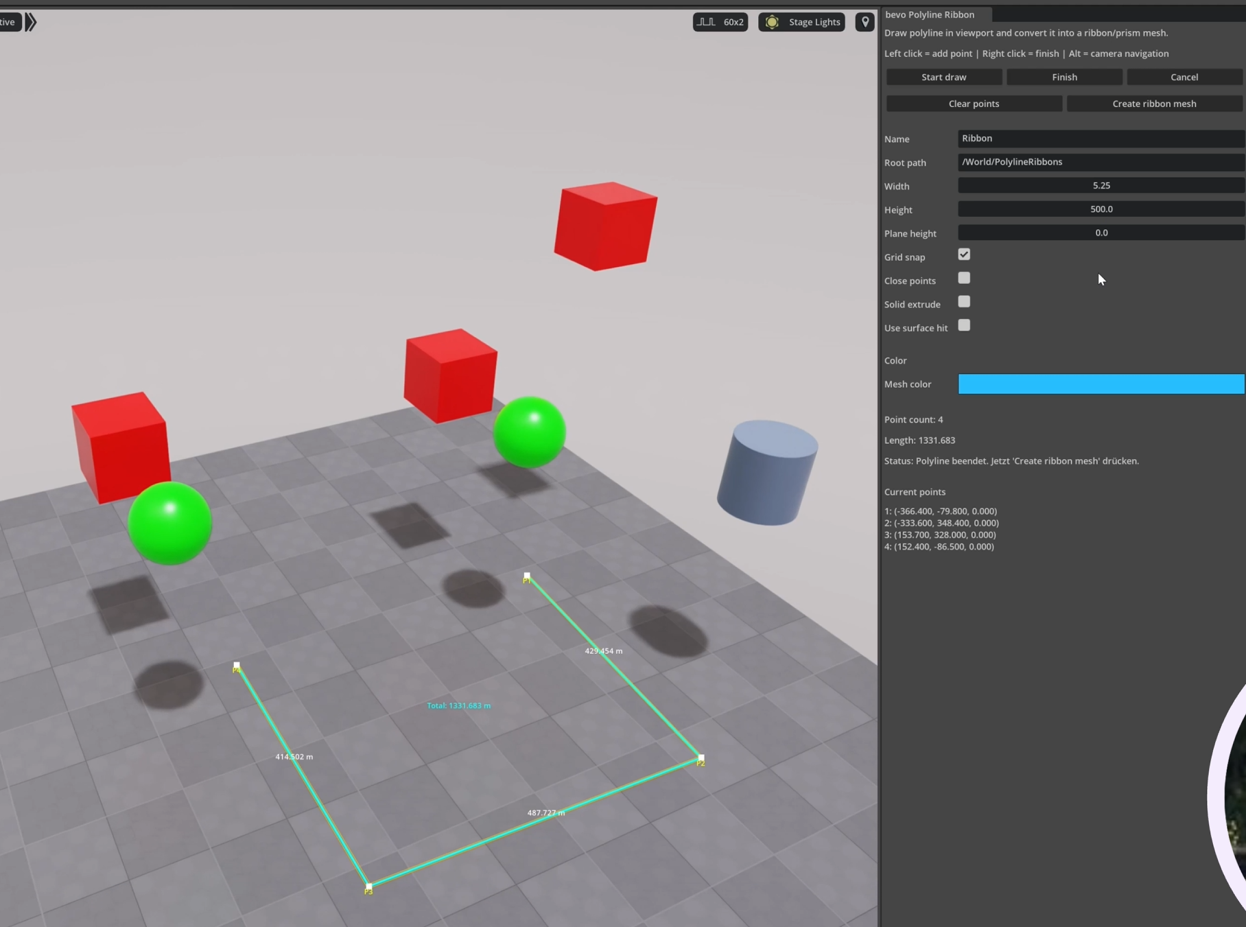 Polyline Ribbon Tool – Screenshot 2