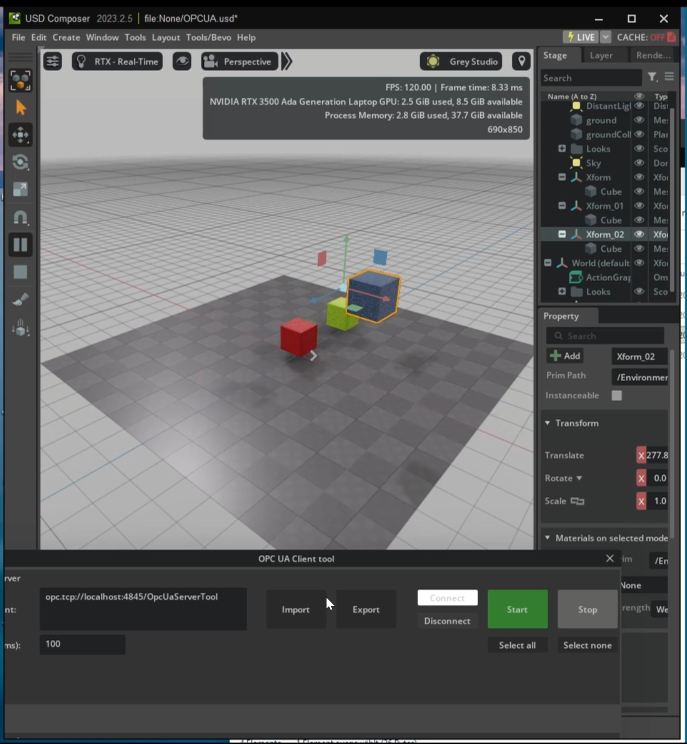 OPC UA Interface – Screenshot 3