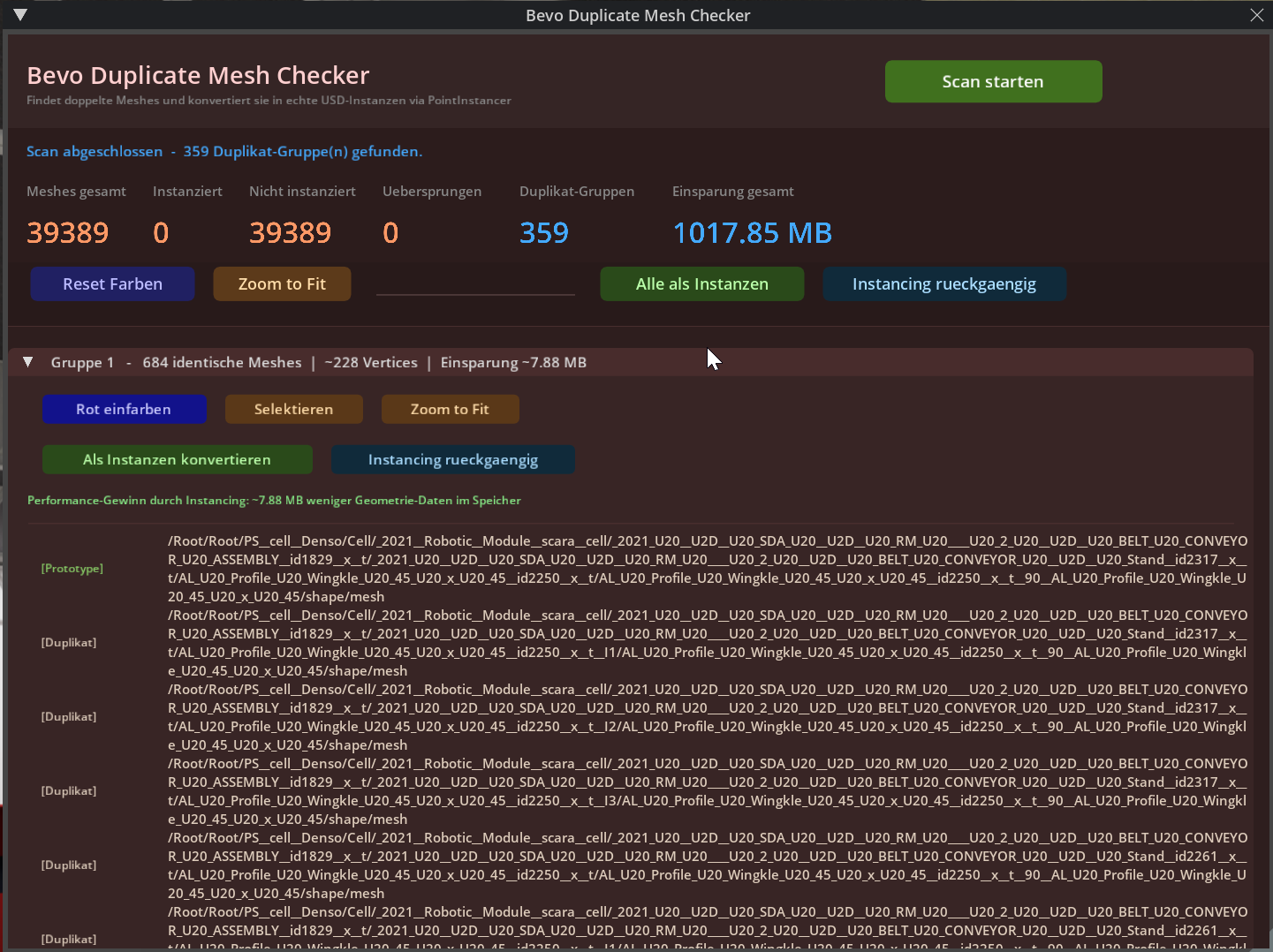 Duplicate Mesh Optimizer – Screenshot 2