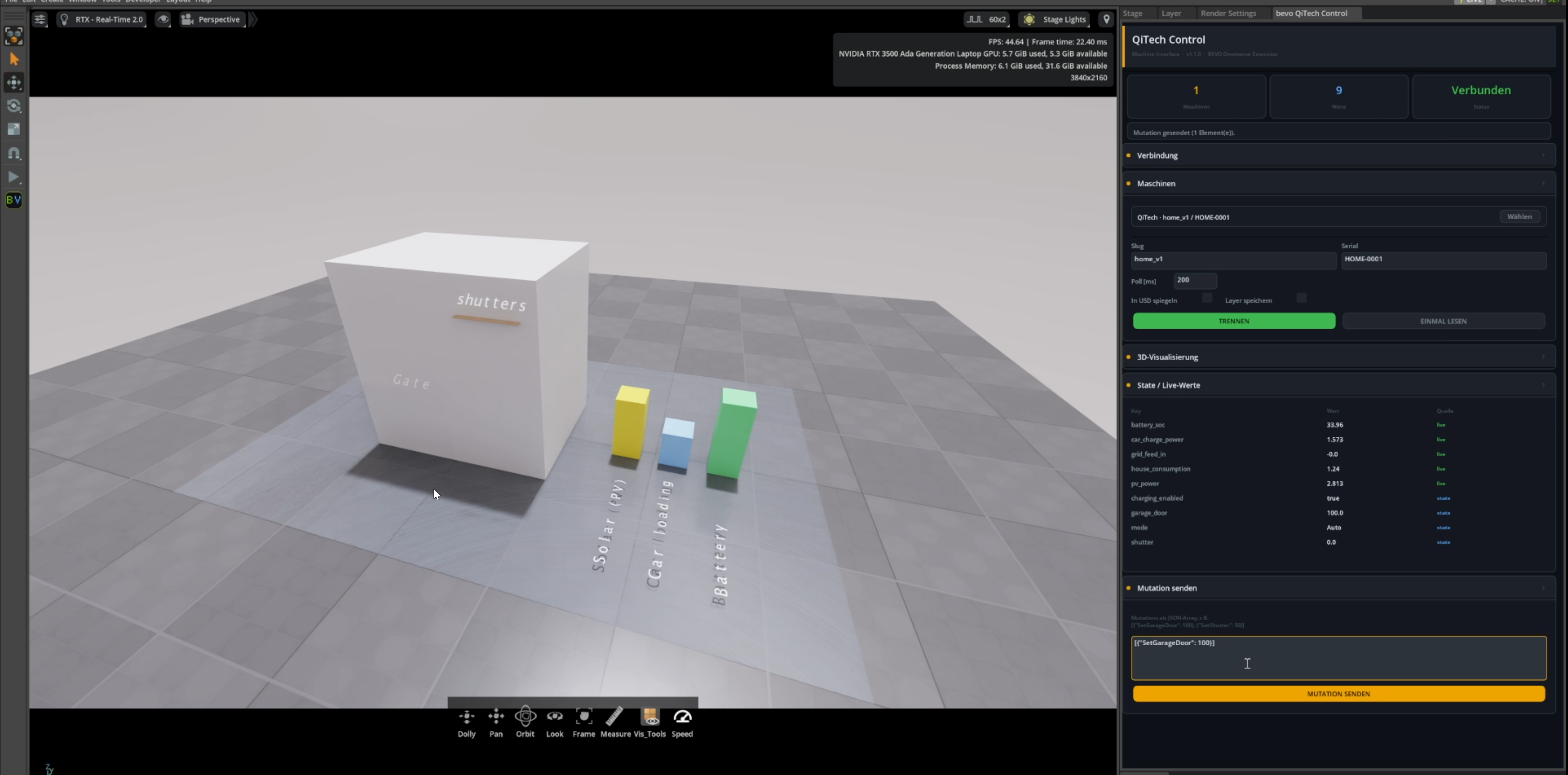 QiTech Control Connection – Screenshot 4