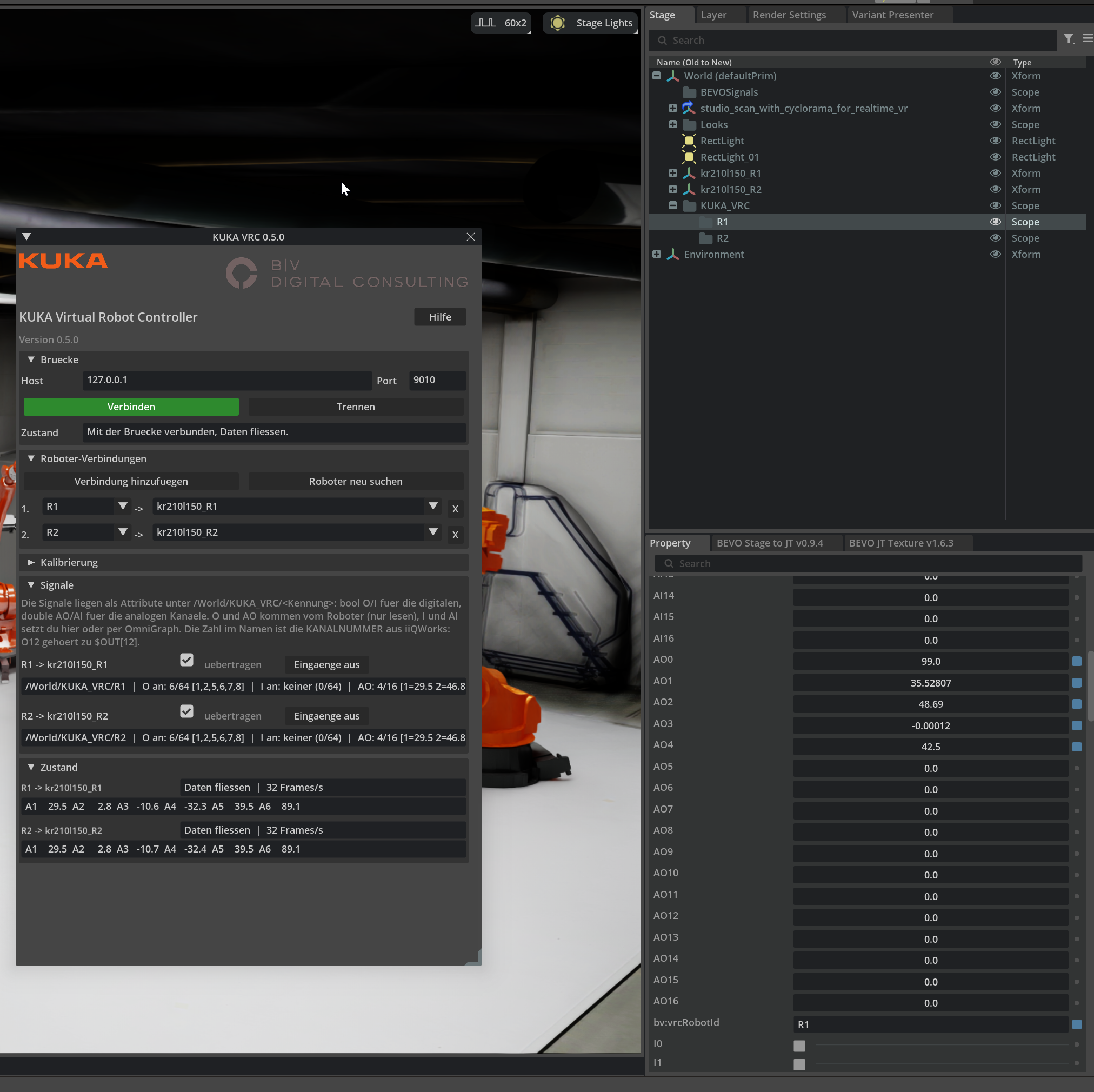 KUKA iiQWorks.Sim VRC connection – Screenshot 3