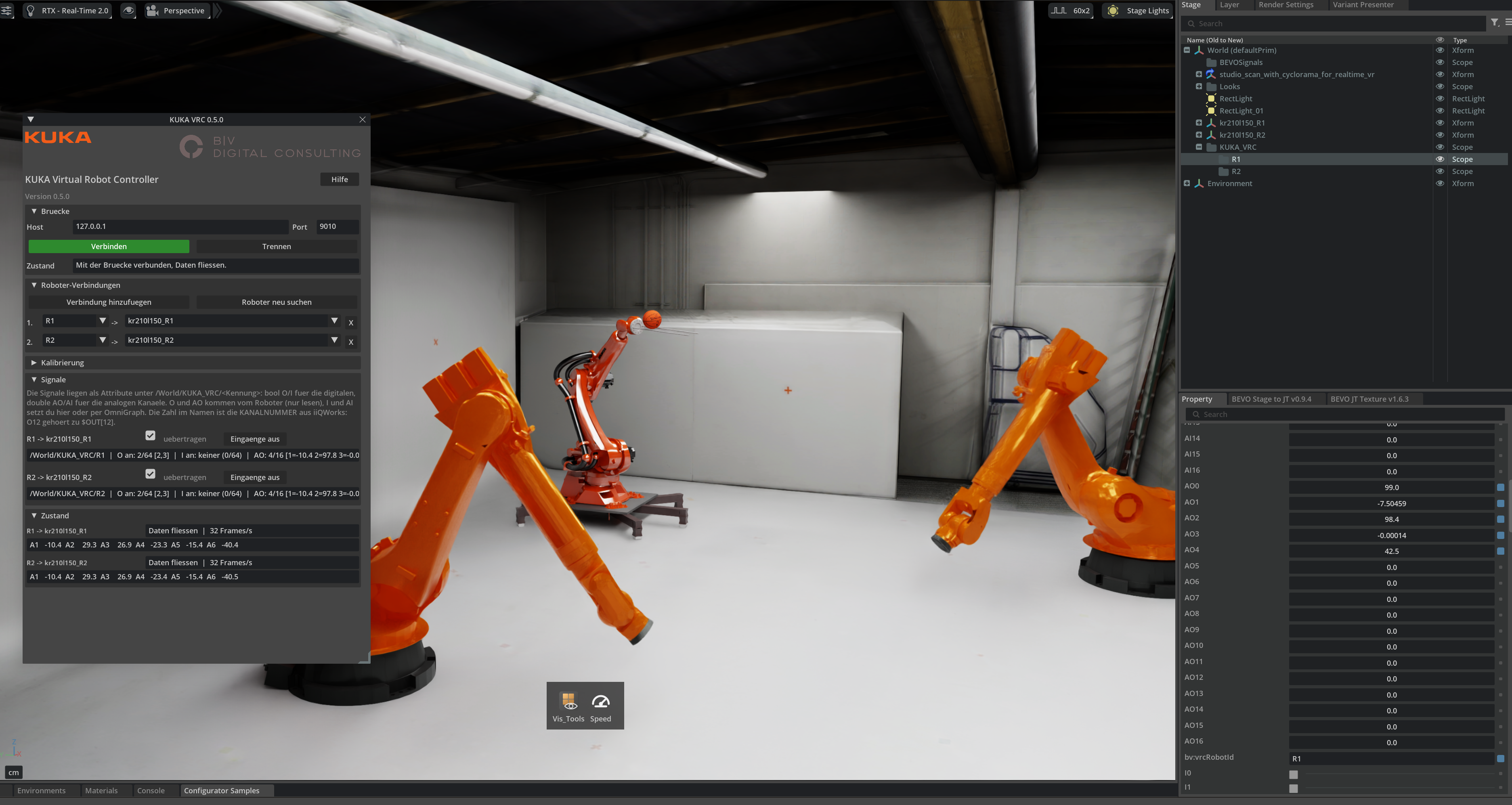 KUKA iiQWorks.Sim VRC connection – Screenshot 4